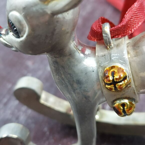 Lenox Babys First Christmas Silver Rocking Horse Ornament 2002 Keepsake - Picture 8 of 16